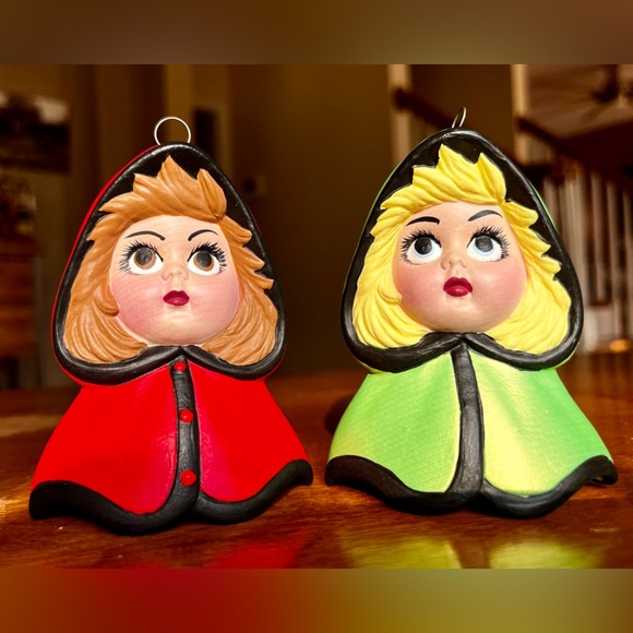 Lot of 8 Vintage Ceramic Victoria Lady Ornaments - Picture 4 of 12